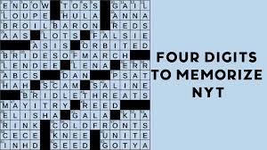 four digits to memorize nyt